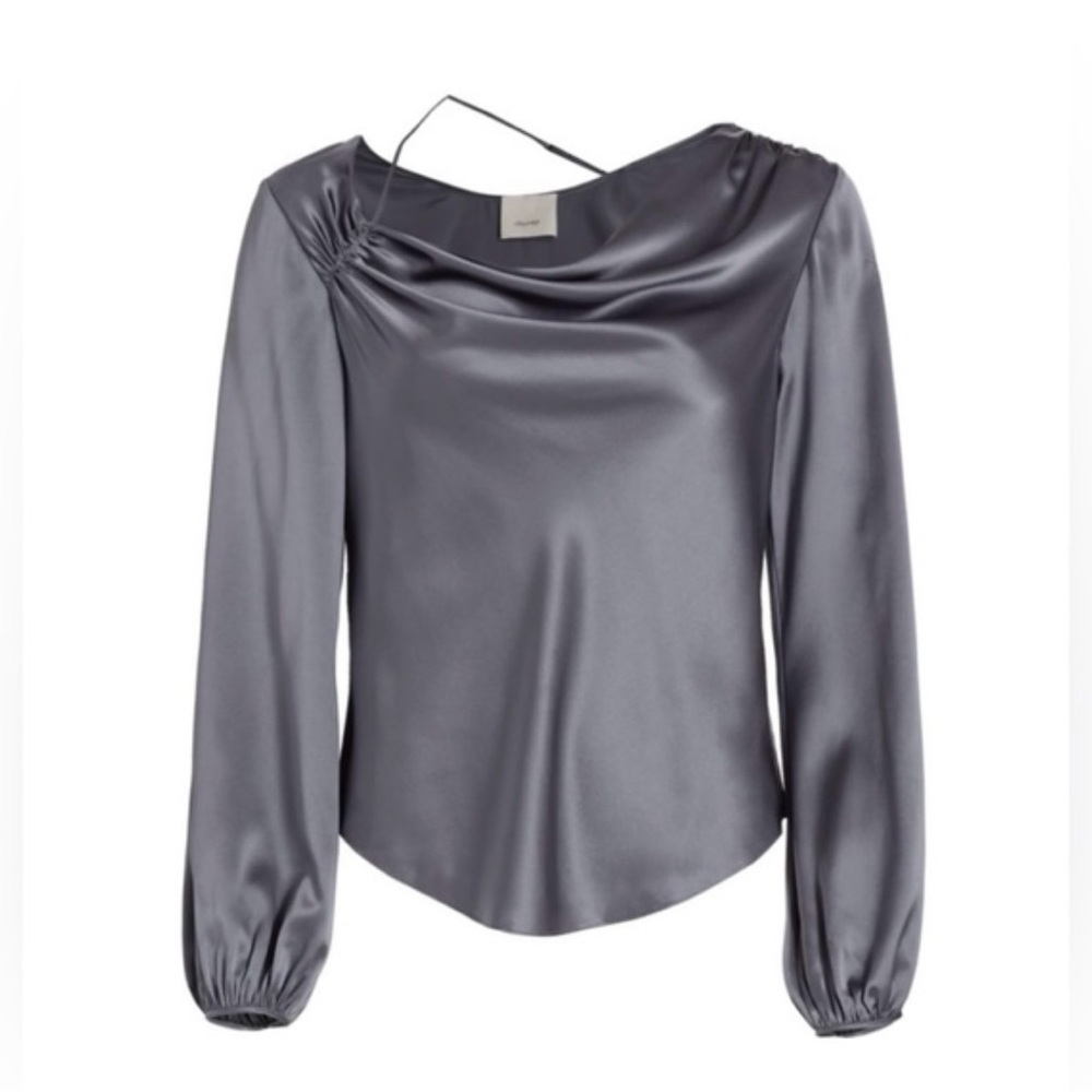 NWT Cinq à Sept Jordy
Cowlneck Silk Top, Size XS